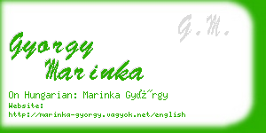 gyorgy marinka business card